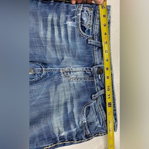 BKE 28x31.5 Stella Stretch Low Rise Distressed Bootcut Denim Jeans - Picture 5 of 10